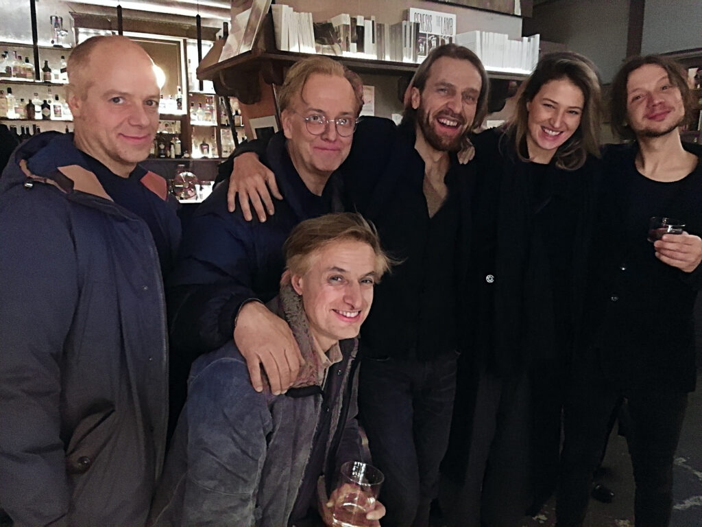 Germi, Milano, 29 gennaio 2020. Da sinistra a destra: Carlo Bertotti, Marco Olivotto, Cesare Malfatti (in basso), Giulio Casale, Martina Albertini, Alessandro Grazian.